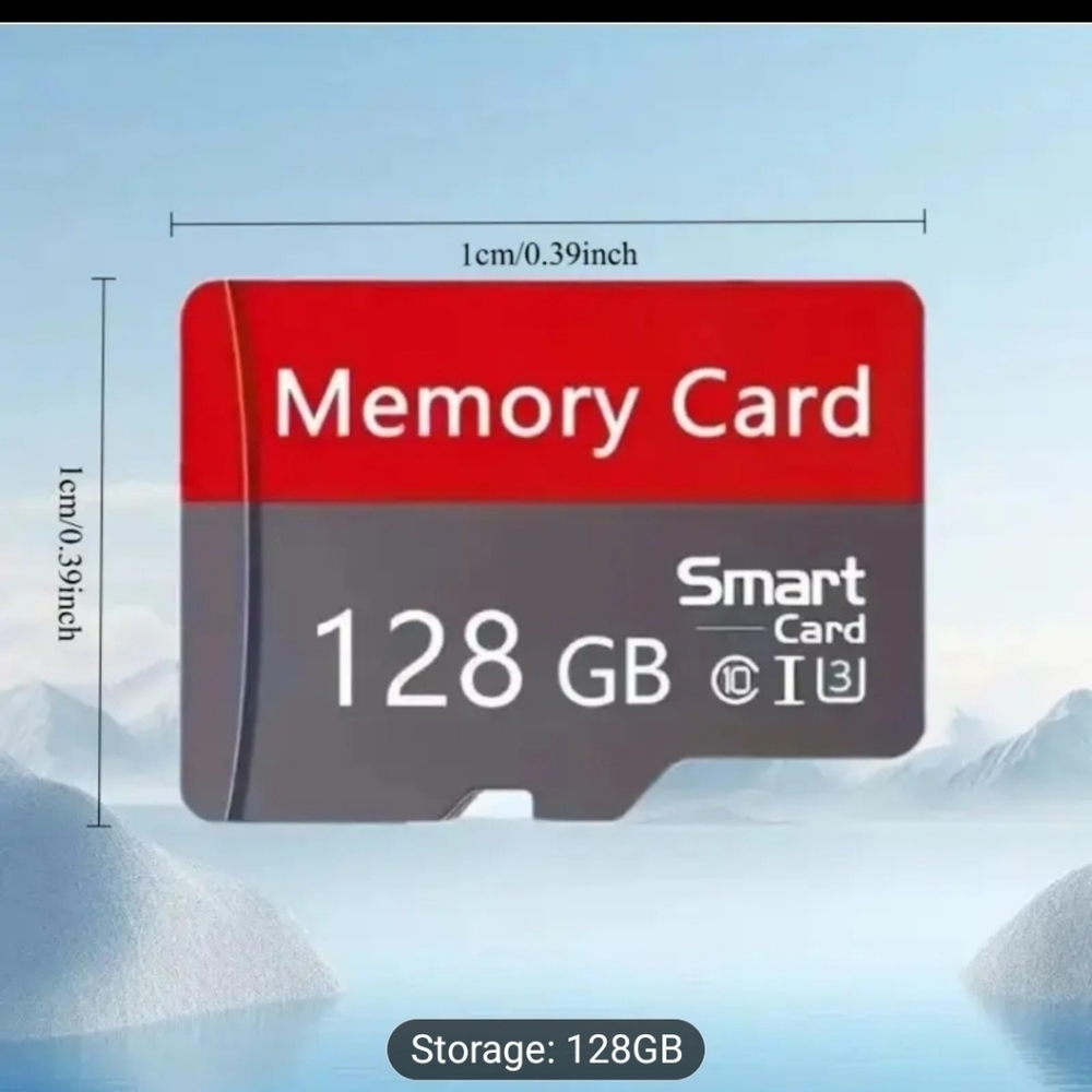 128GB Red and Gray Memory Card